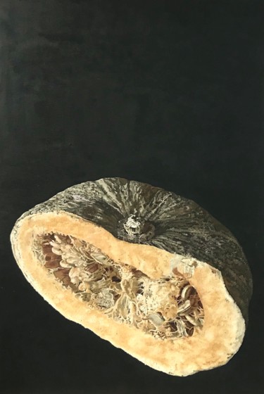 Painting titled "Zucca" by Simone Giaiacopi, Original Artwork, Oil