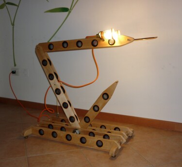 Design intitolato "LampSnake" da Giampaolo Bazzoni, Opera d'arte originale, Mobili