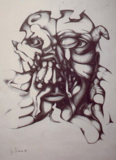 Druckgrafik mit dem Titel "Adolescenza" von Giampietro Pinna (unartista net), Original-Kunstwerk, Lithographie