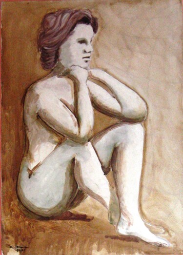 Peinture intitulée "Bruna" par Gian Paolo Pennisi, Œuvre d'art originale, Huile