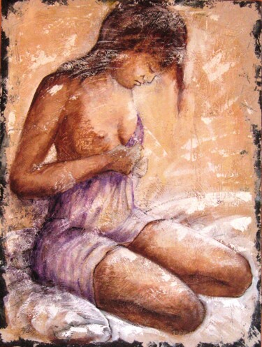Malerei mit dem Titel "Raffaella" von Gian Paolo Pennisi, Original-Kunstwerk, Öl