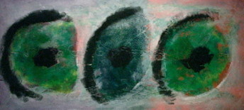 Painting titled "Eyes - Quadro acril…" by Giancarlo Baraldo, Original Artwork, Oil