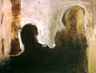 Painting titled "People - Quadro acr…" by Giancarlo Baraldo, Original Artwork, Oil