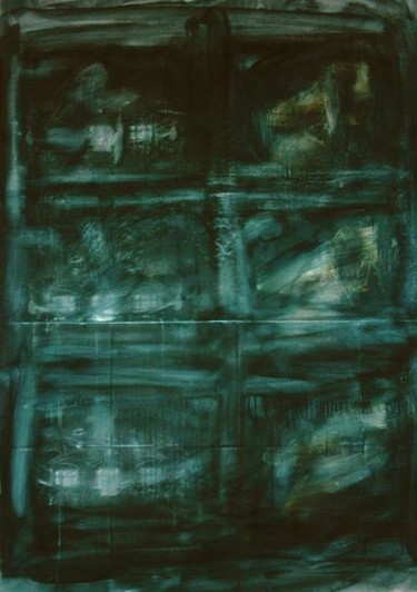 Peinture intitulée "3 scarpe 3 finestre…" par Giancarlo Baraldo, Œuvre d'art originale, Autre