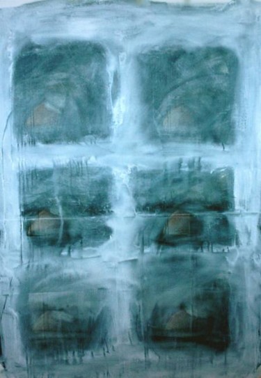 Peinture intitulée "6 Palle bianche - Q…" par Giancarlo Baraldo, Œuvre d'art originale, Autre