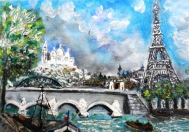 Pittura intitolato "Parigi" da Giancarla Macerata, Opera d'arte originale