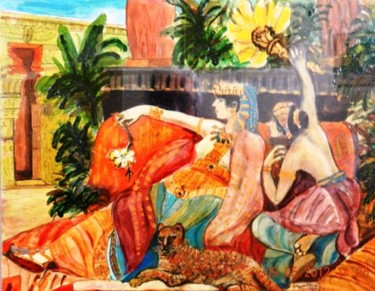 Pittura intitolato "Cleopatra" da Giancarla Macerata, Opera d'arte originale