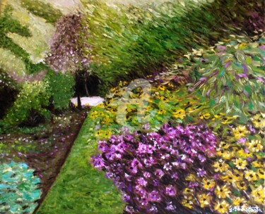 Pittura intitolato "fiori-nel-bosco" da Giancarlo Di Battista, Opera d'arte originale