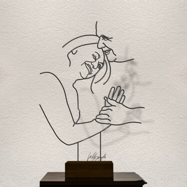 Rzeźba zatytułowany „Serenità” autorstwa Giancarlo Morandi, Oryginalna praca, Drut