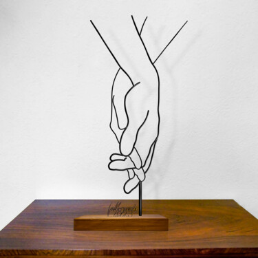 Sculpture titled "Mani 02" by Giancarlo Morandi, Original Artwork, Wire