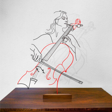 Скульптура под названием "Sinfonia 1" - Giancarlo Morandi, Подлинное произведение искусства, проволочный