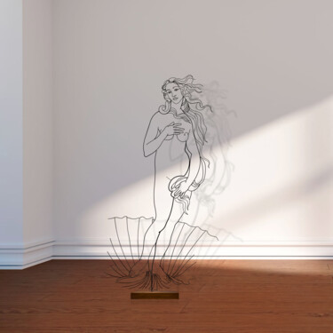 Скульптура под названием "Nascita di Venere" - Giancarlo Morandi, Подлинное произведение искусства, проволочный