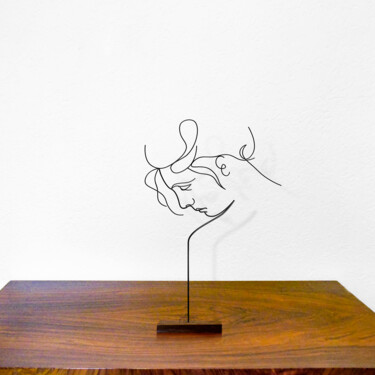 Skulptur mit dem Titel "Triste" von Giancarlo Morandi, Original-Kunstwerk, Draht