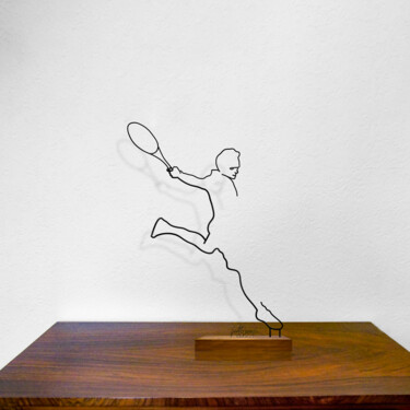 Sculpture intitulée "Il tennis" par Giancarlo Morandi, Œuvre d'art originale, Fil de fer