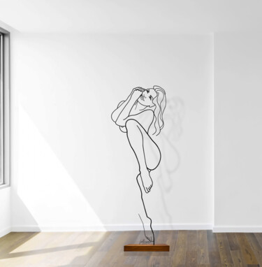 Скульптура под названием "Un filo per la bell…" - Giancarlo Morandi, Подлинное произведение искусства, проволочный