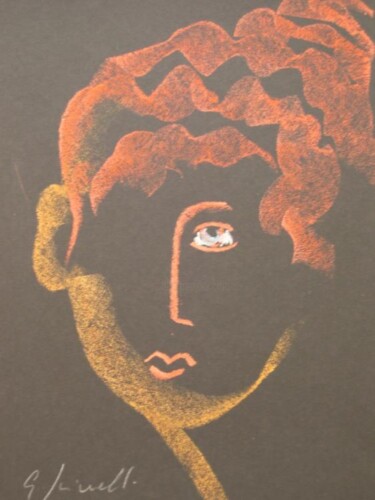 Pittura intitolato "volto di donna" da Giancarlo Siniscalchi, Opera d'arte originale