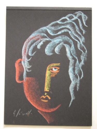 Pittura intitolato "volto" da Giancarlo Siniscalchi, Opera d'arte originale