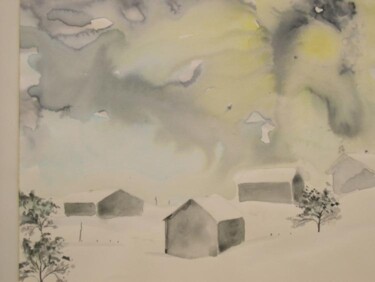 Pittura intitolato "paesaggio invernale" da Giancarlo Siniscalchi, Opera d'arte originale