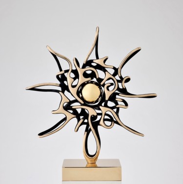 Skulptur mit dem Titel "Disco Sole" von Gianfranco Meggiato, Original-Kunstwerk, Bronze