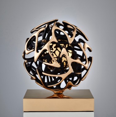 Sfera Cabala Escultura titulada "Sfera Cabala" por Gianfranco Meggiato, Obra de arte original, Bronce