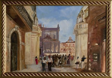 Painting titled "Una sera d'estate a…" by Gianfranco Budano, Original Artwork, Oil