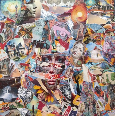 Collages intitulée "Le Voyage de la Vie" par Giango, Œuvre d'art originale, Collages