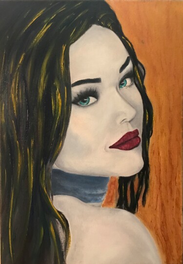 Painting titled "Charlotte" by Gianluca Conoscenti, Original Artwork, Oil