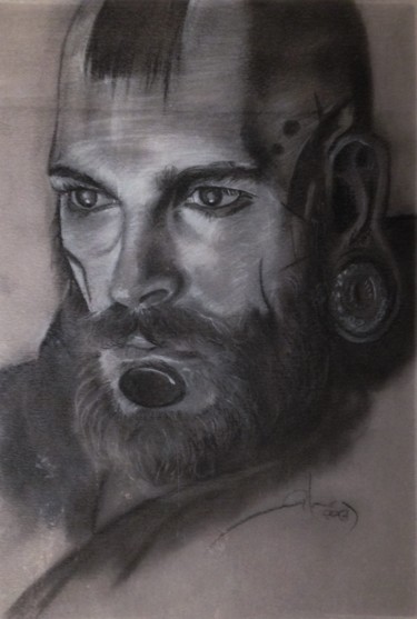 Drawing titled "Face study 18" by Gianluca Fascetto, Original Artwork, Charcoal