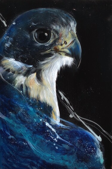 Painting titled "Peregrine" by Gianluca Fascetto, Original Artwork, Oil