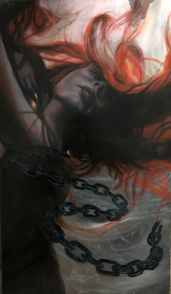 Malerei mit dem Titel "Andromeda" von Gianluca Fascetto, Original-Kunstwerk, Öl