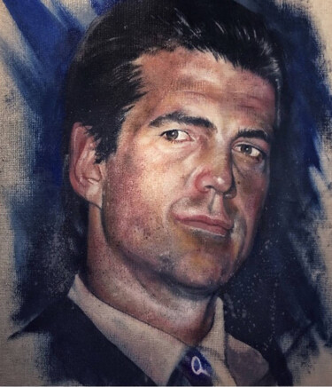 Malerei mit dem Titel "Jfk Junior" von Gianluca Fascetto, Original-Kunstwerk, Öl