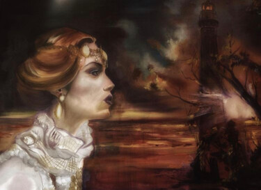 Pittura intitolato "The Lighthouse" da Gianluca Fascetto, Opera d'arte originale, Olio