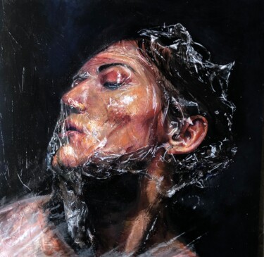 Painting titled "Crisalid" by Gianluca Fascetto, Original Artwork, Oil