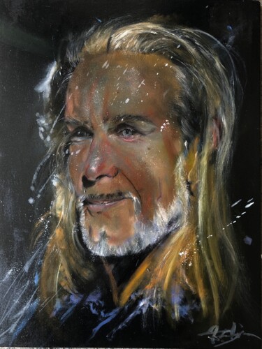 Painting titled "Roy" by Gianluca Fascetto, Original Artwork, Oil