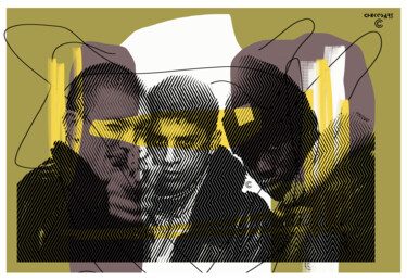 Druckgrafik mit dem Titel "SON OF B" von Gianluca Ferreri, Original-Kunstwerk, Digitaldruck