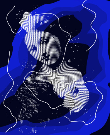Impressões e gravuras intitulada "CARAV BLUE" por Gianluca Ferreri, Obras de arte originais, Impressão digital