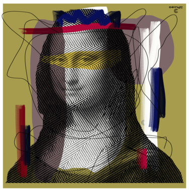 Gravures & estampes intitulée "MONNA COLOUR" par Gianluca Ferreri, Œuvre d'art originale, Impression numérique