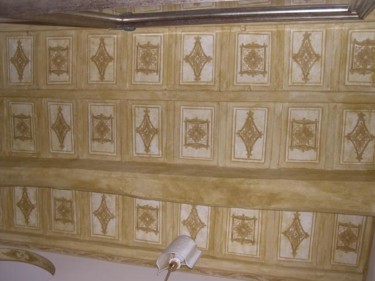 Pittura intitolato "soffitto in legno d…" da Luke, Opera d'arte originale