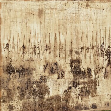 Pittura intitolato "Zig zag" da Gianluigi Golfetto, Opera d'arte originale, Gesso Montato su Telaio per barella in legno
