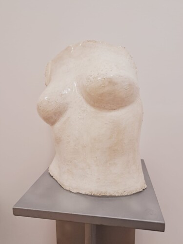 Sculpture titled "Corazza" by Gianluigi Golfetto, Original Artwork, Plaster