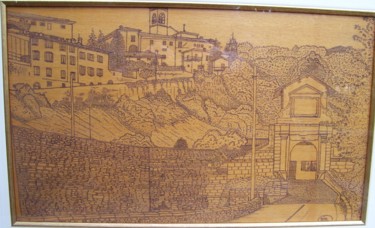 Disegno intitolato "Bergamo - Città Alt…" da Gianluigi Riva, Opera d'arte originale, Altro