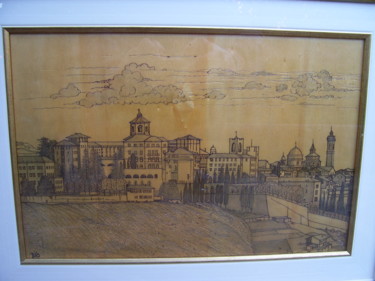 Drawing titled "Bergamo - Città Alt…" by Gianluigi Riva, Original Artwork, Other