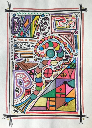 Drawing titled "1/1" by Gianmarco Capitanio, Original Artwork, Marker
