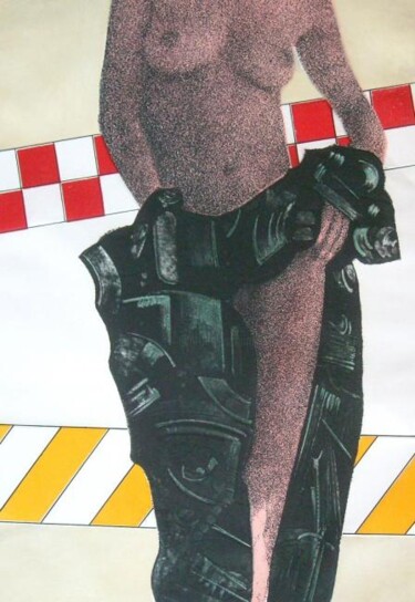 Painting titled "Nudo" by Gianni Bertini, Original Artwork