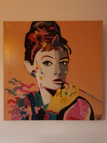 Painting titled "Audrey" by Gianni Cuscianna, Original Artwork, Oil