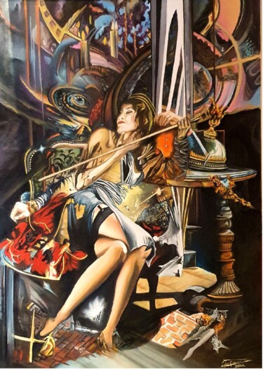 Painting titled "l'Attesa" by Gianni Iviglia, Original Artwork, Oil