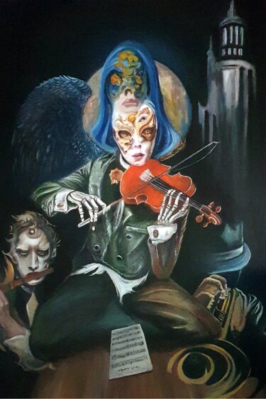 Peinture intitulée "Concertino" par Gianni Iviglia, Œuvre d'art originale, Huile