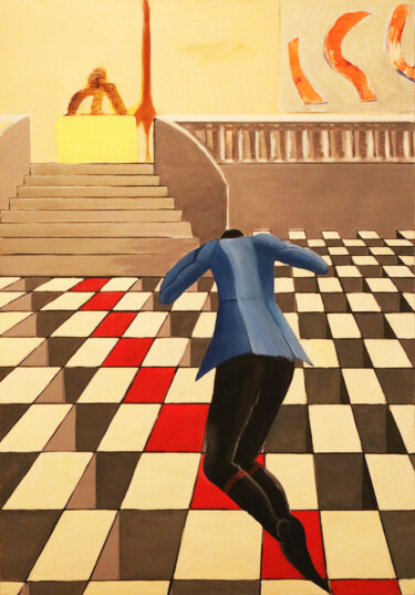 Peinture intitulée "Room 237" par Gianni Mameli - Algoritmo, Œuvre d'art originale, Acrylique Monté sur Châssis en bois