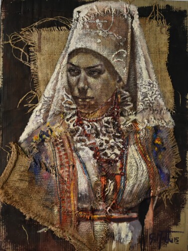 Pittura intitolato "Principessa di Barb…" da Gianni Mattu, Opera d'arte originale, Acrilico
