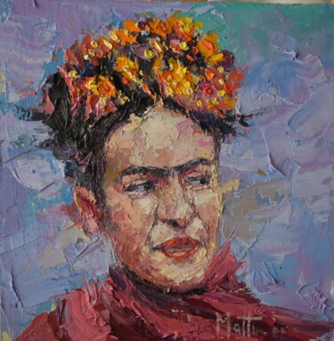 Painting titled ""Frida"" by Gianni Mattu, Original Artwork, Oil